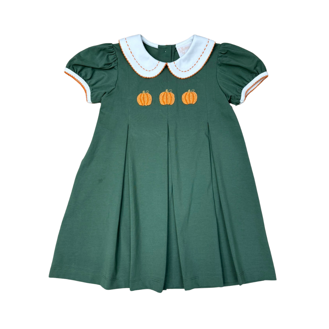 Pumpkin Pleats Collared Penny Dress