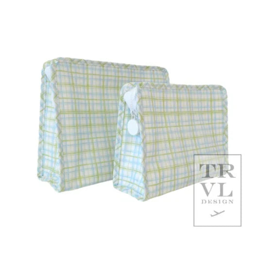 TRVL Roadie Case- Medium Classic Green Plaid
