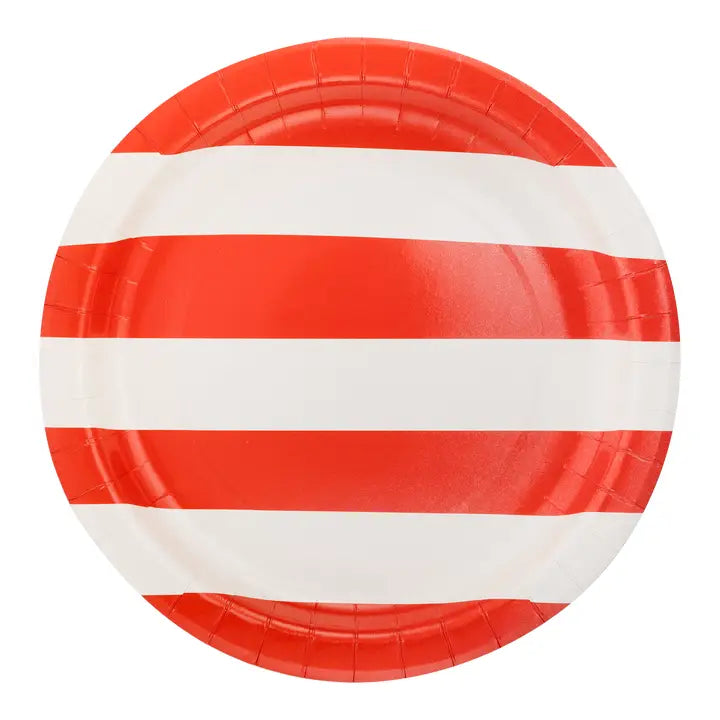 Lady Liberty Red Striped Paper Plate