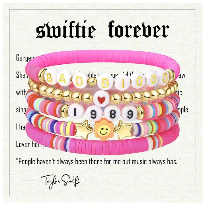 Taylor Swift Bracelet Set- Bad Blood