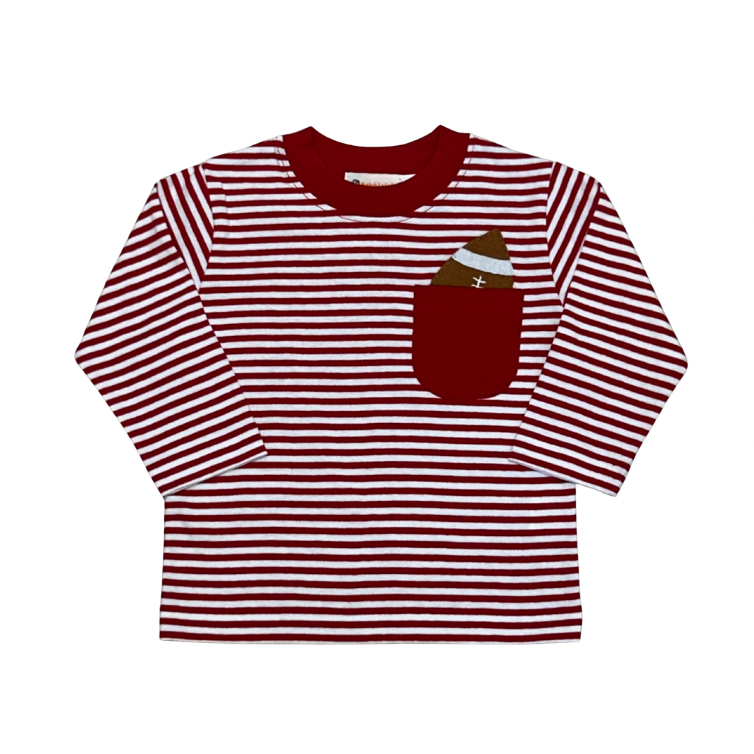 Long Sleeve Pocket Tee- Football