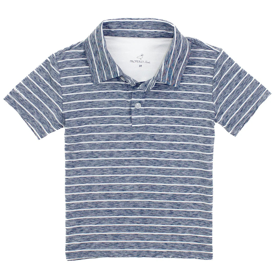 Boys Starboard Polo- River Blue
