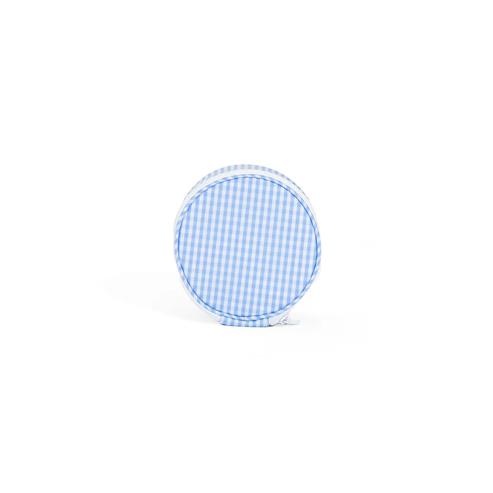 Roundup Jewel Case- Sky Gingham