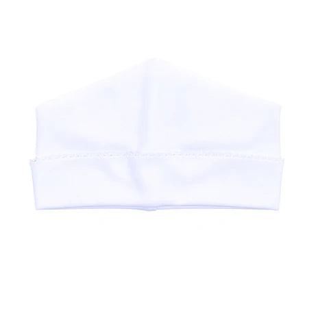 Magnolia Baby Hat- white with white trim