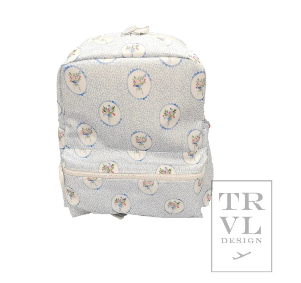 Mini Backer- Floral Medallion Blue