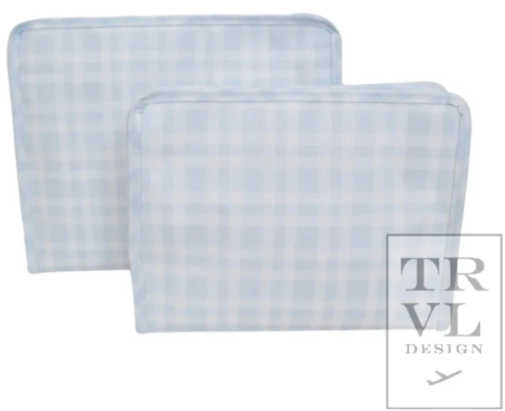 TRVL Roadie Case- Medium Pimlico Plaid Blue