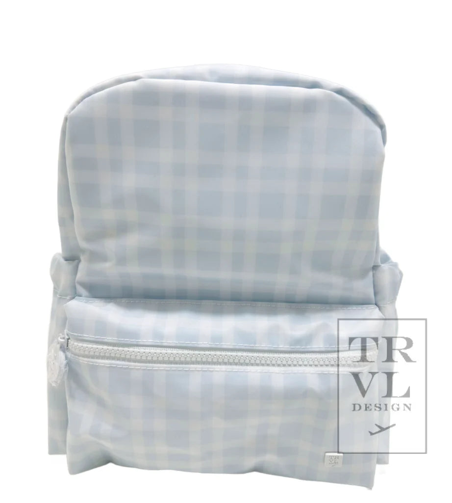 brandy melville light blue mini backpack TRVL Mini Backer Pimlico Plaid Blue