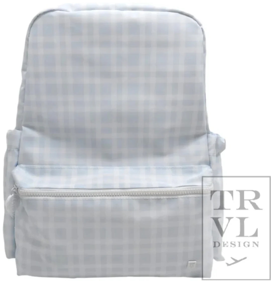 TRVL Backpacker- Blue Pimilco Plaid