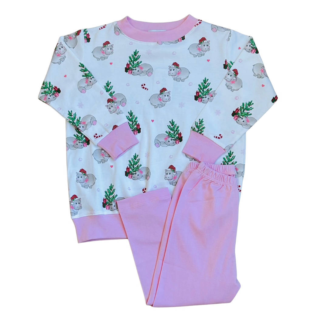 Pima Christms Hippo Sweatsuit