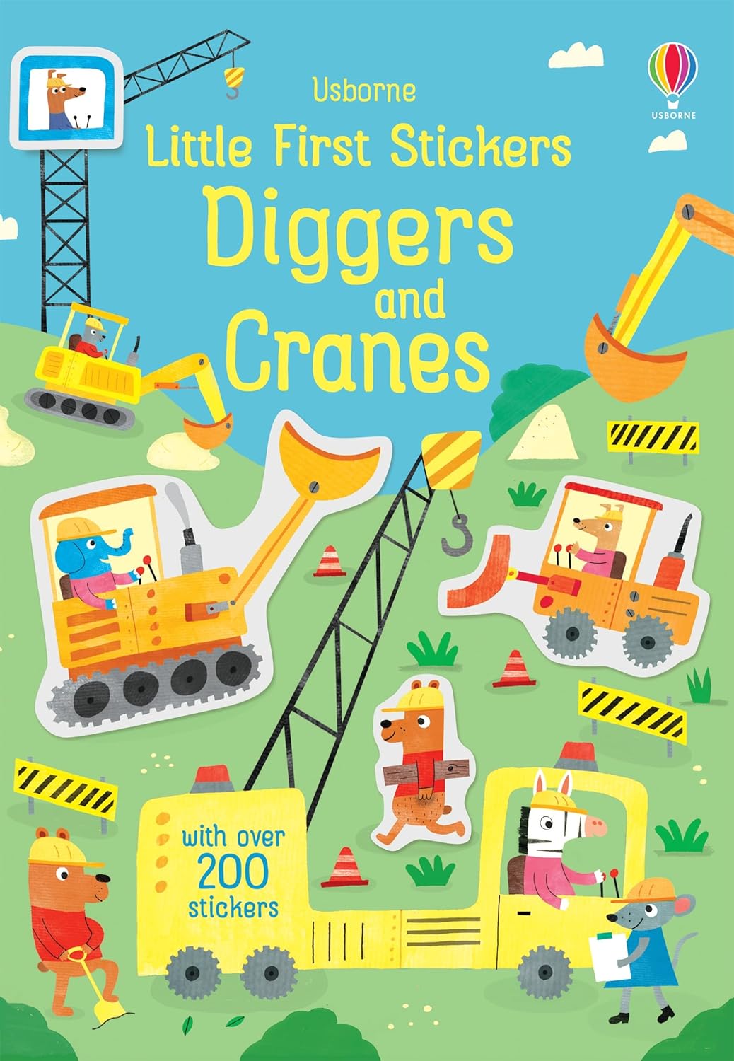 Little First Sticker Book-  diggers and cranes