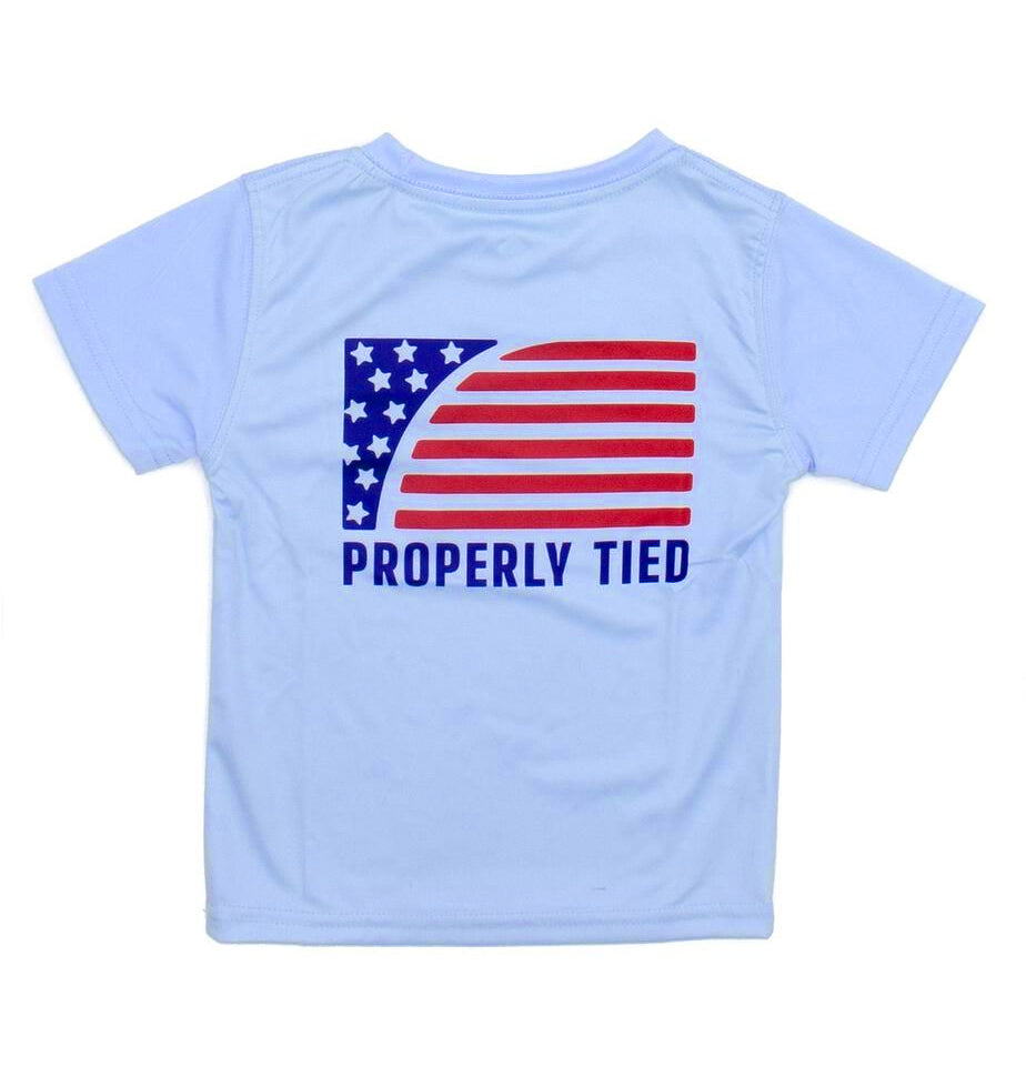 Properly Tied Performance Tee- Flag