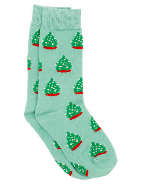 Boys Lucky Duck Sock- Christmas Trees