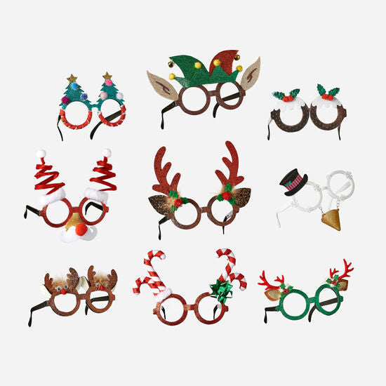Silly Christmas Glasses- One Pair