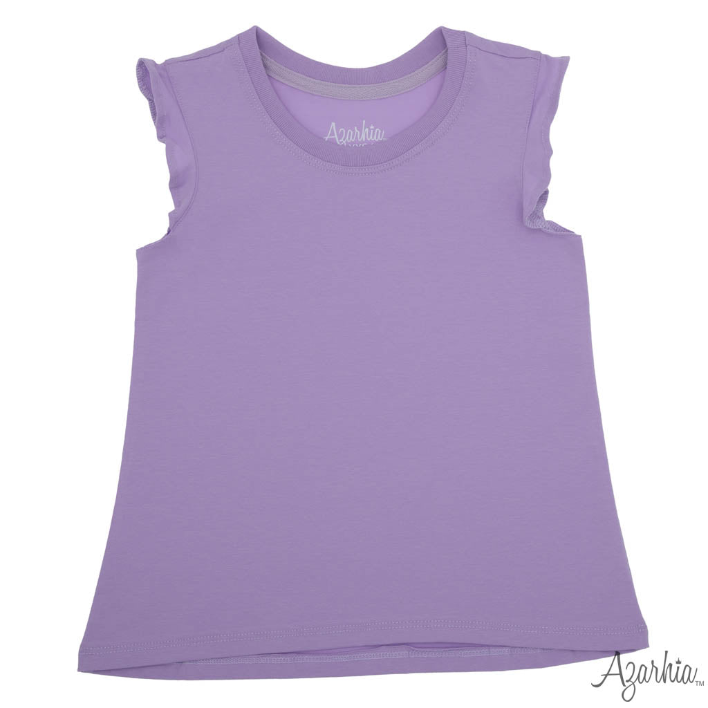 Ruffle Tee- Lavender