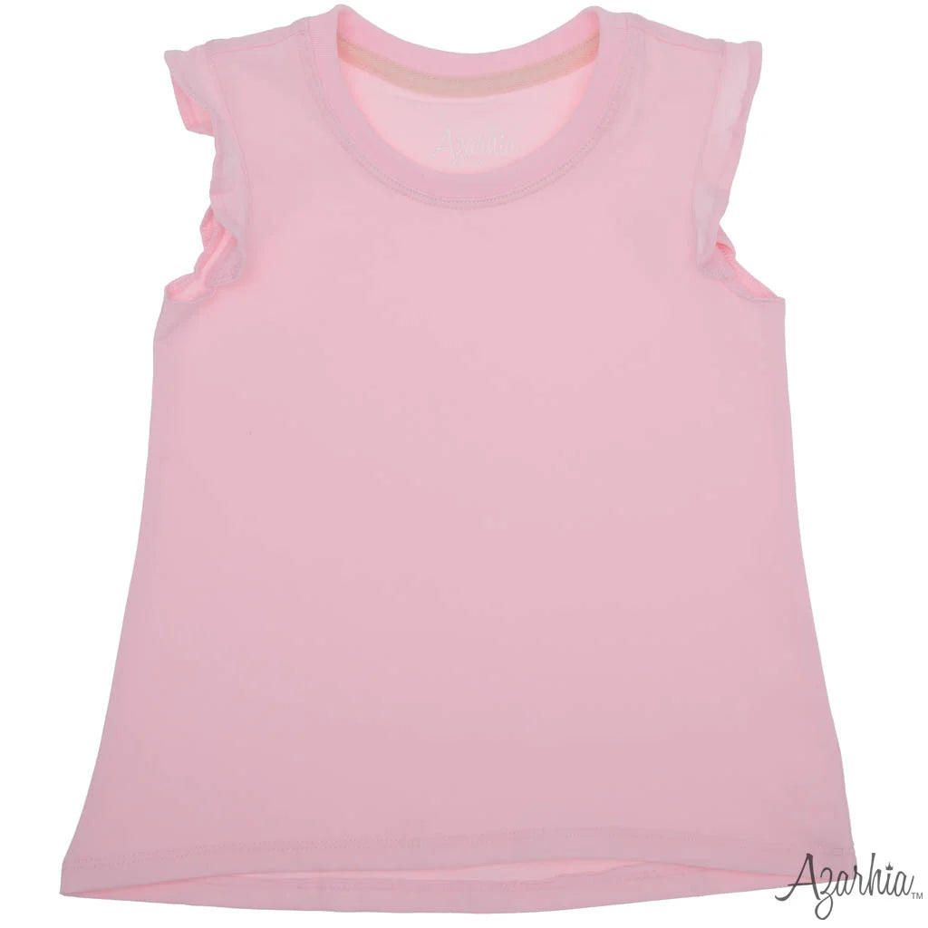 Ruffle Tee- Light Pink