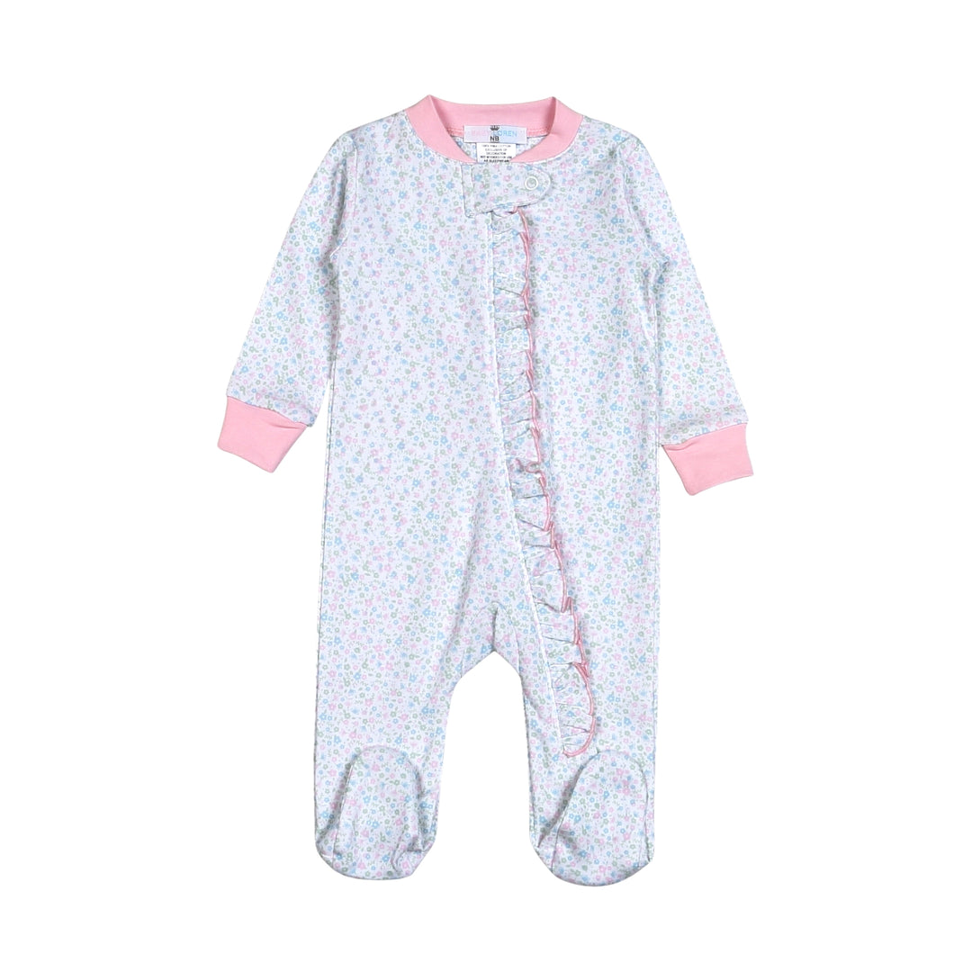 Mini Floral Zipper Footie