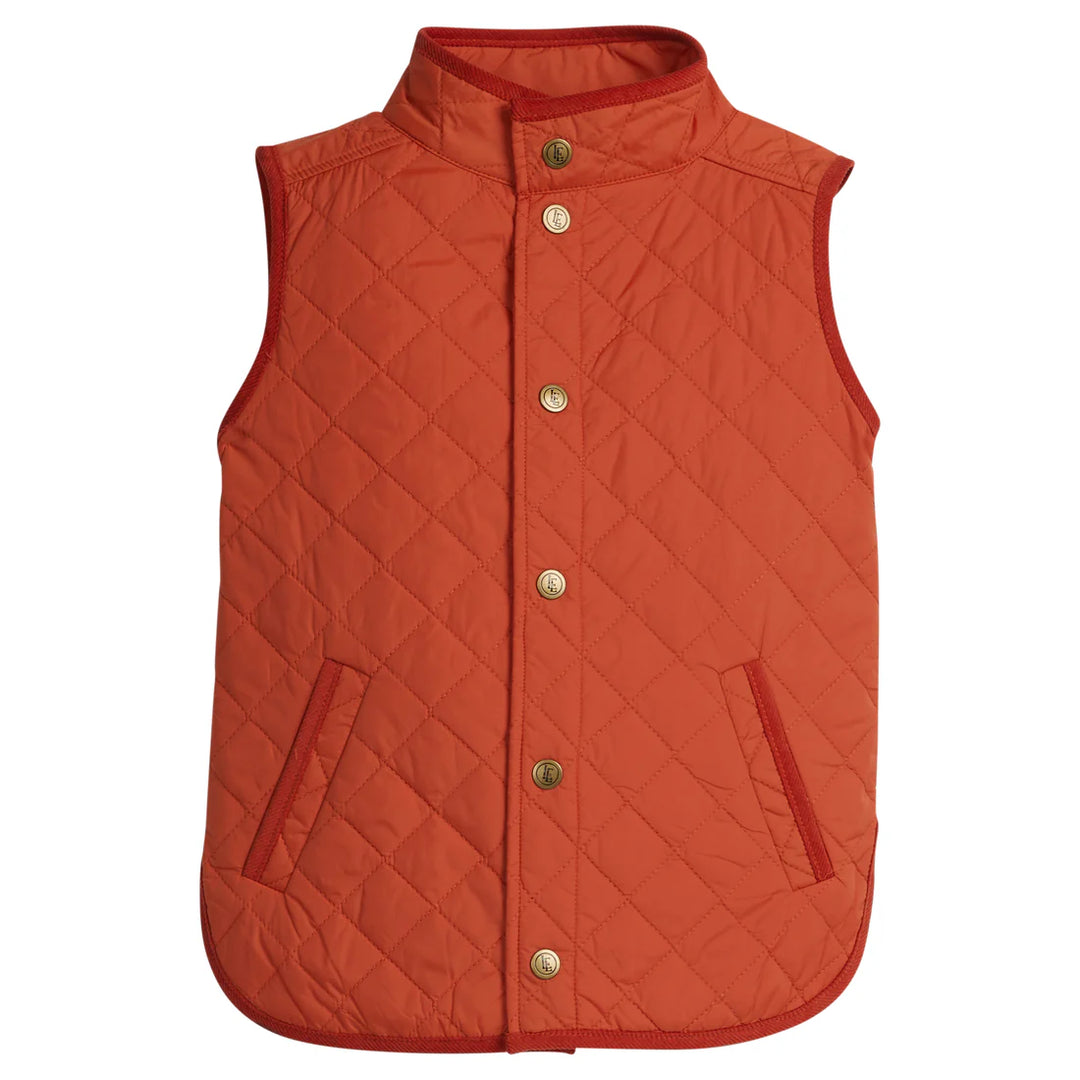 Classic Quilted Vest- Orange