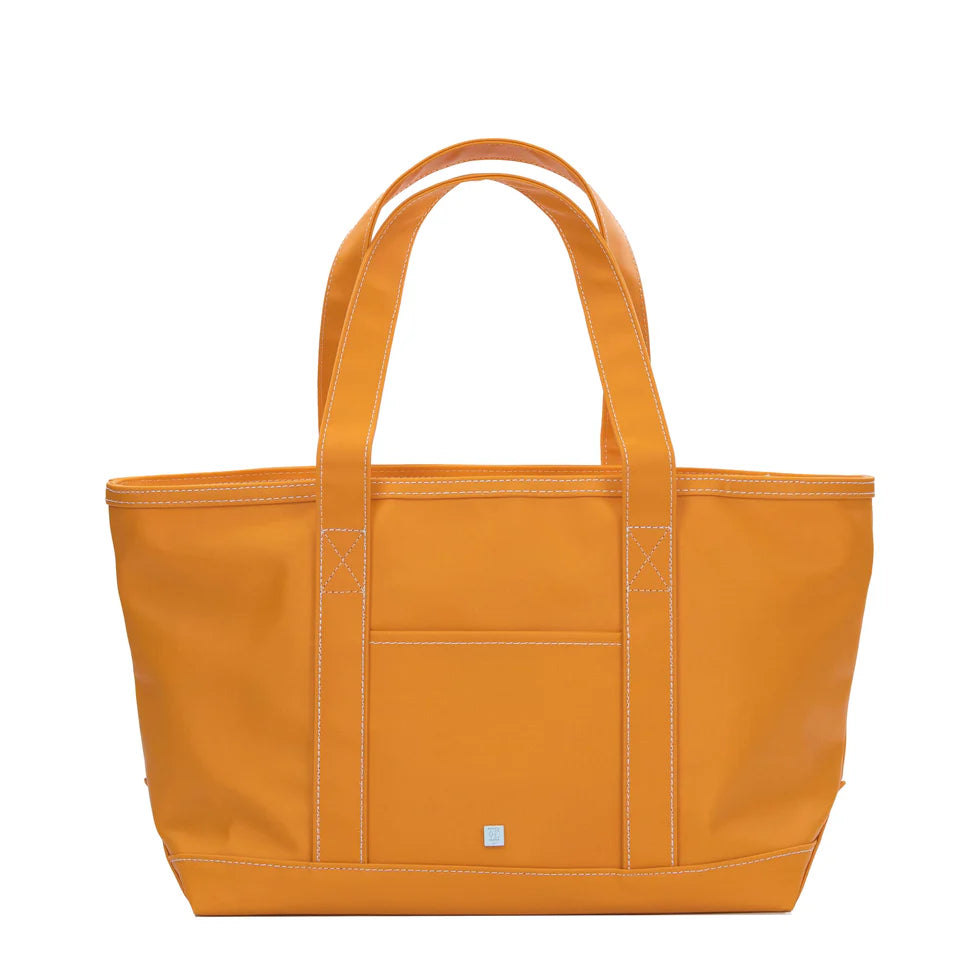 Medium Tote- Orange Coated Canvas