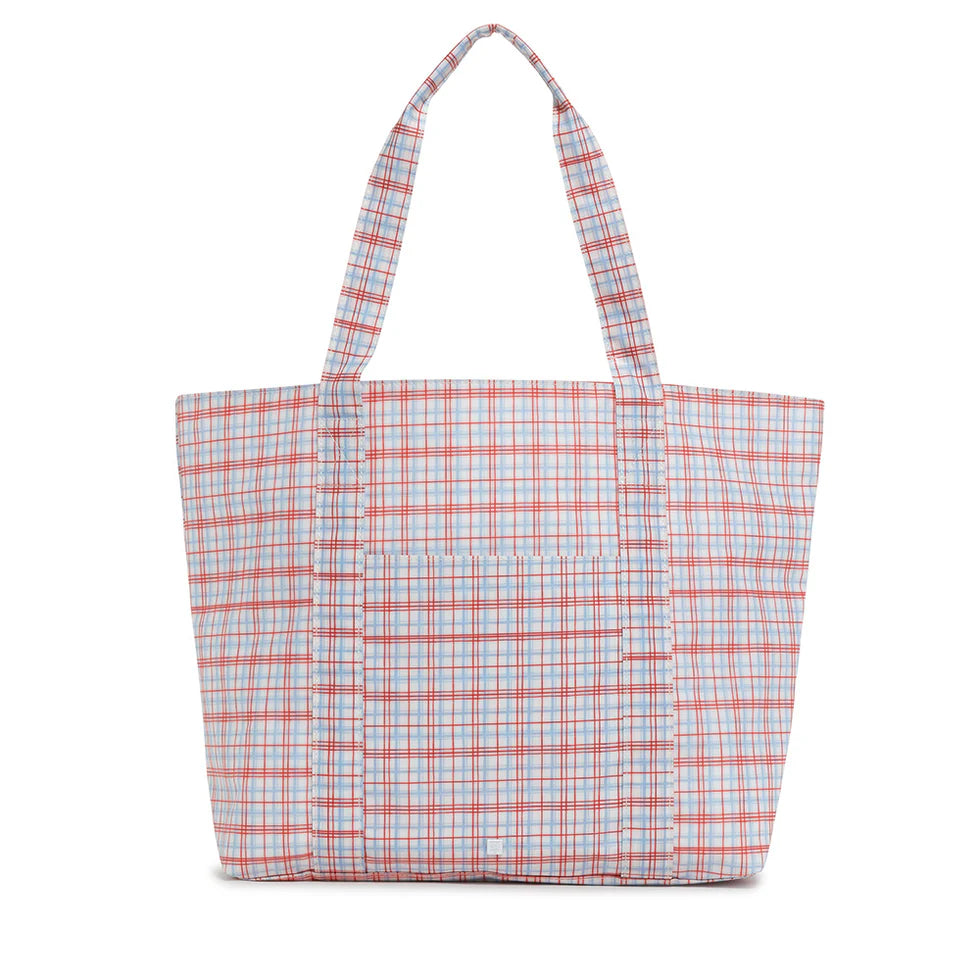 Jumbo Tote- Red Plaid