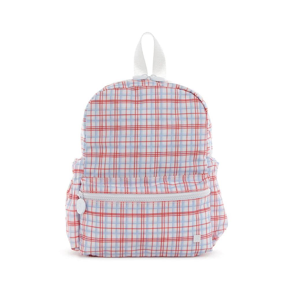 TRVL Backpacker- Red Plaid