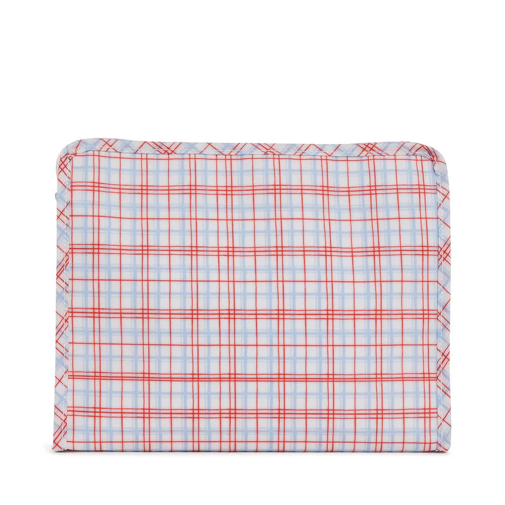 TRVL Roadie Case- Medium Red Plaid