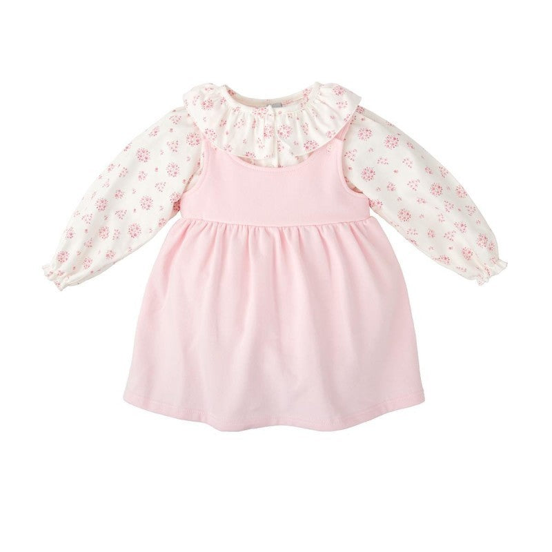 Pink Knit Dress / Floral Shirt