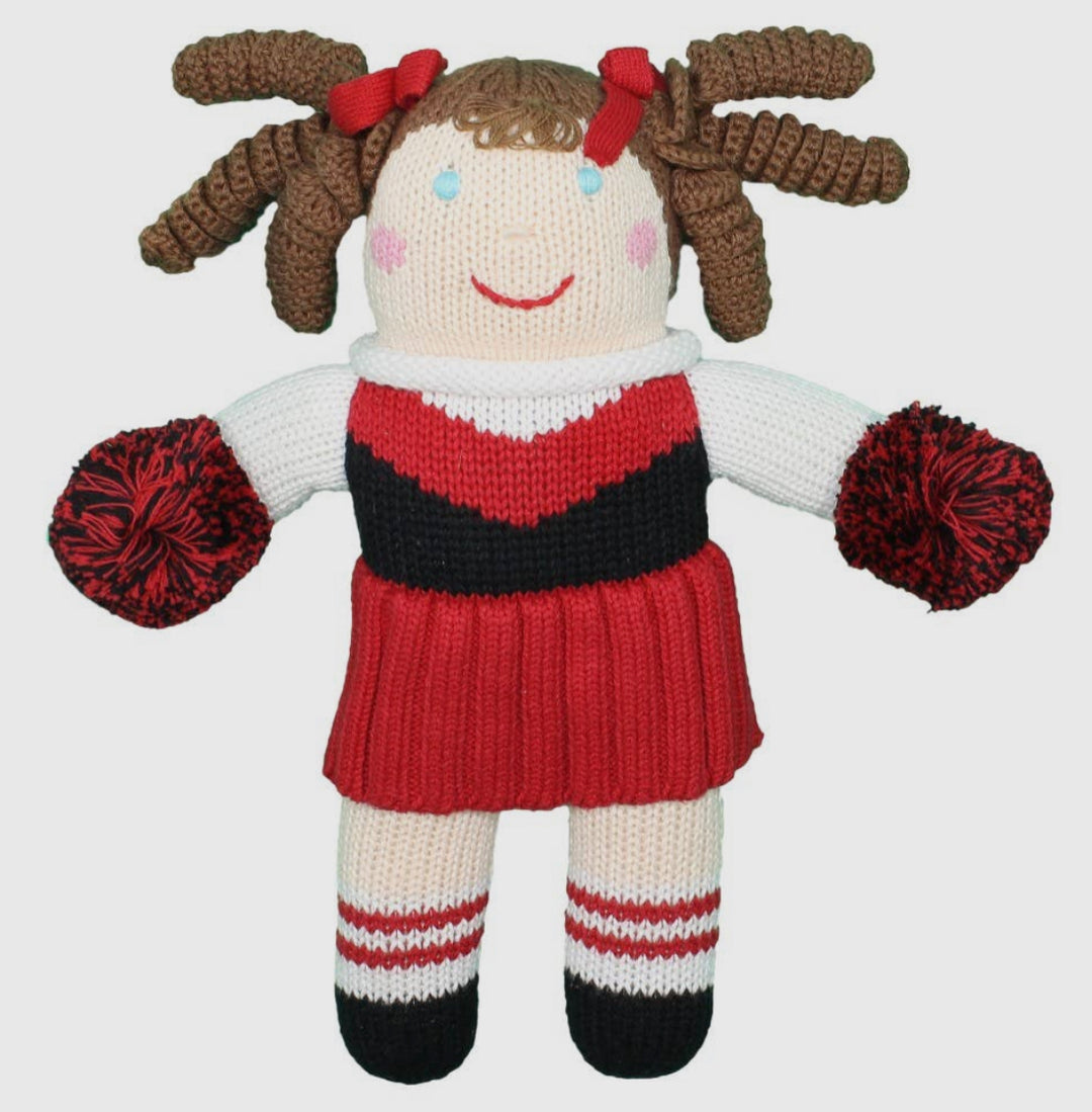 Cheerleader knit doll