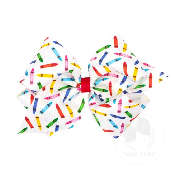 Back-to-school bow- King crayons