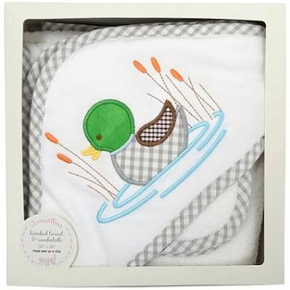 Mallard hooded towel/wash cloth box set
