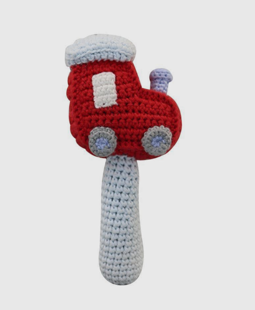 Train Hand-Crochet Rattle