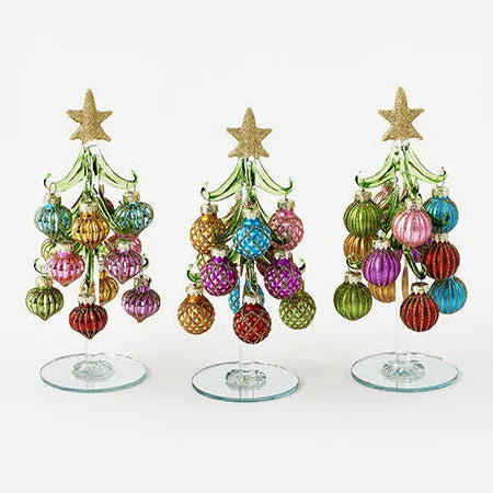 Handmade Glass Tree w Balls