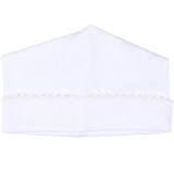 Magnolia Baby Hat- white with white trim - The Orange Iris