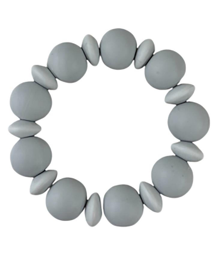 Adelia teething ring and bracelet- light gray - The Orange Iris