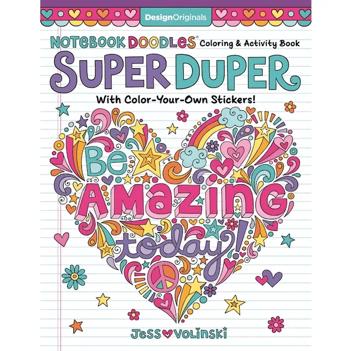 Coloring Book - Notebook Doodles Super Duper - The Orange Iris 