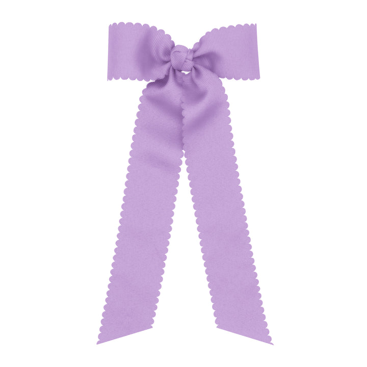 Wee Ones bow- medium scallop with tails MULT COLORS