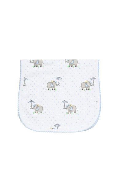 Pink elephant burp cloth - The Orange Iris 