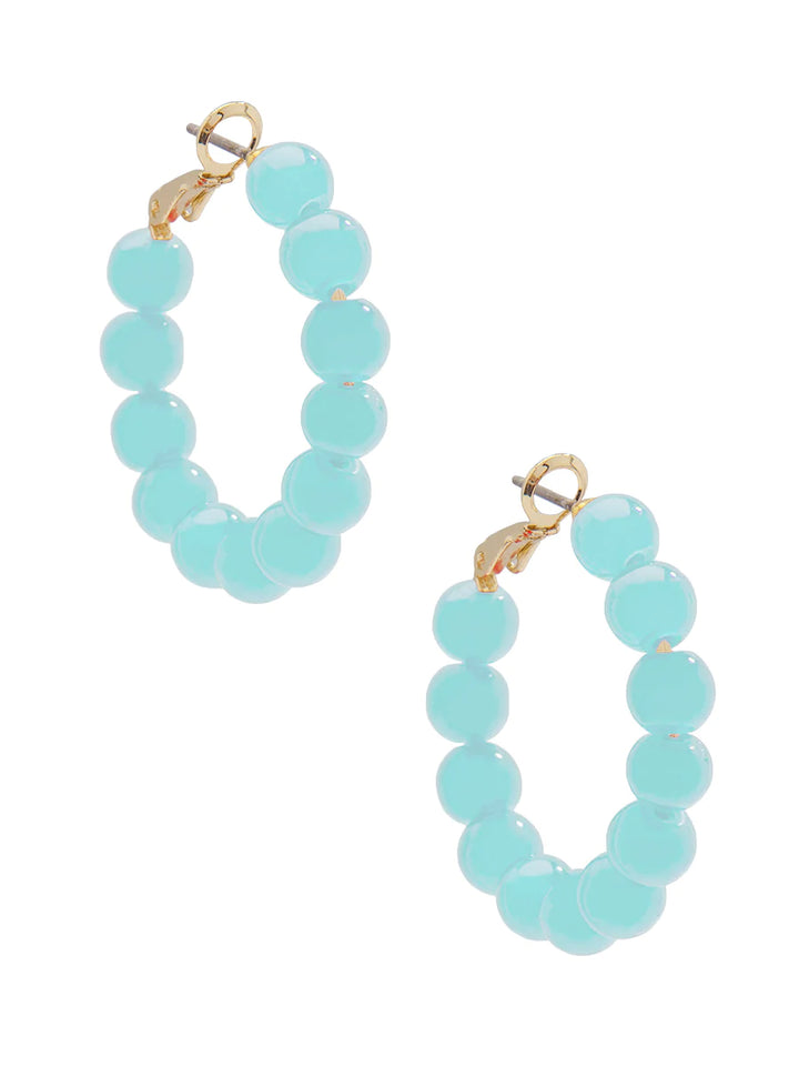 Leila glass bead hoop earrings- mult colors - The Orange Iris