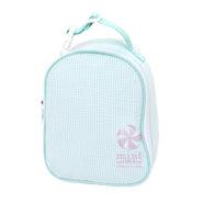Mint seersucker gumdrop lunch box