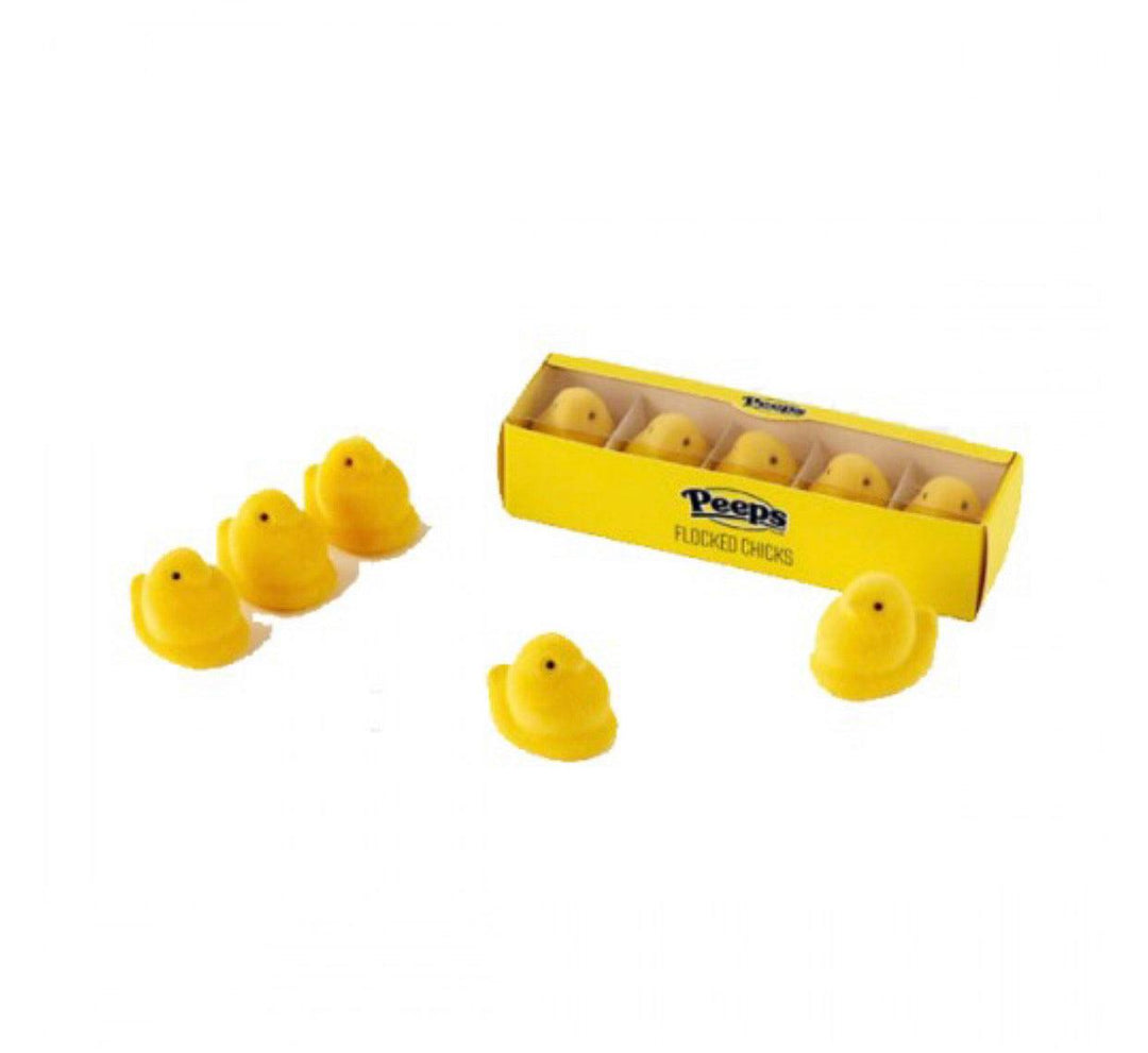 Set of 5 flocked peeps - The Orange Iris