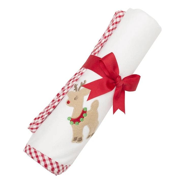 3 Marthas Christmas Reindeer Swaddle Blanket - The Orange Iris