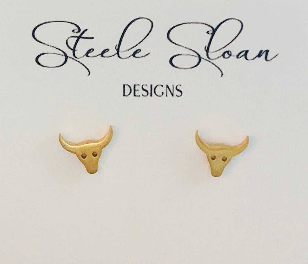 Texas Longhorns stud earrings