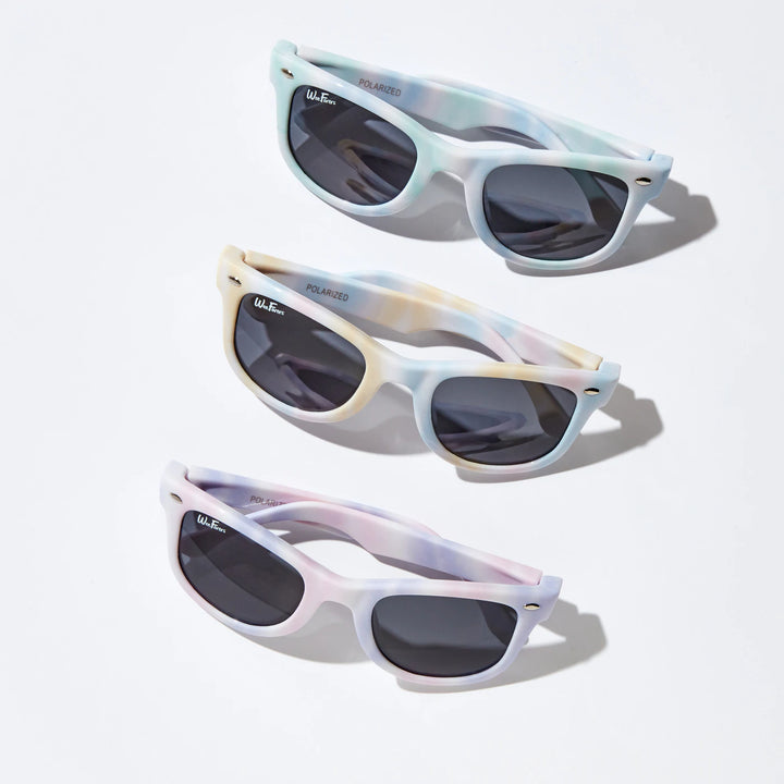 WeeFarers® Polarized Sunglasses- tie dye multicolor - The Orange Iris
