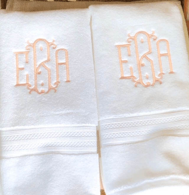 Monogrammed Bath Towel(s) - The Orange Iris