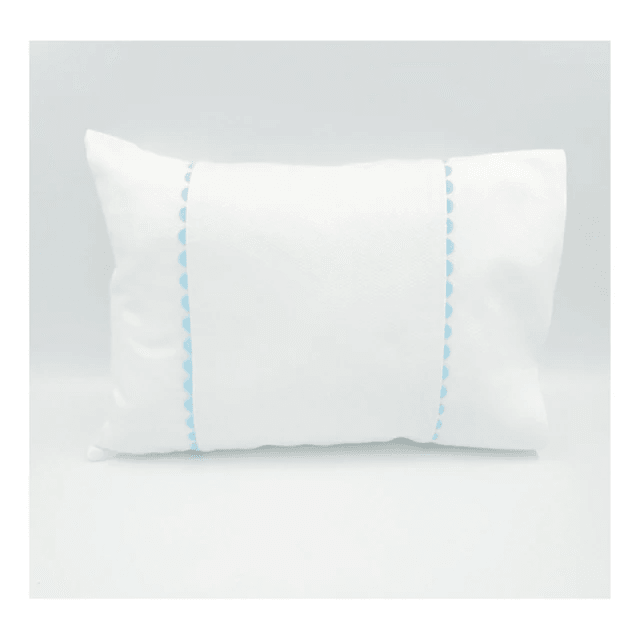 Pique Baby Pillow with Ric Rac Trim (mult colors) and Form - The Orange Iris