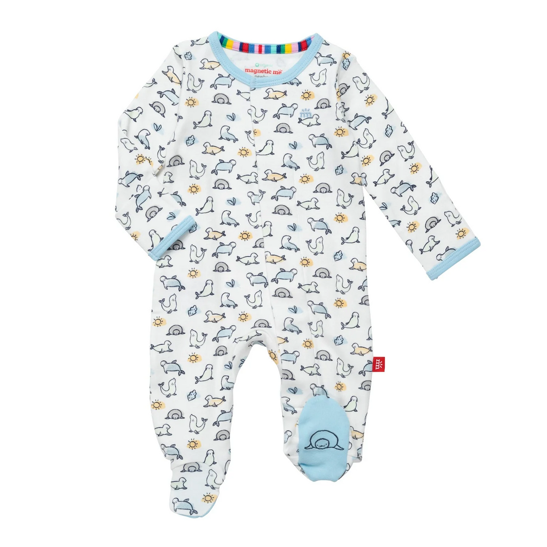 Magnetic Me - Sealed with a Kiss organic cotton modal footie