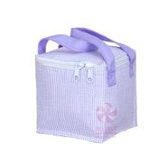 Mint lilac seersucker snack square