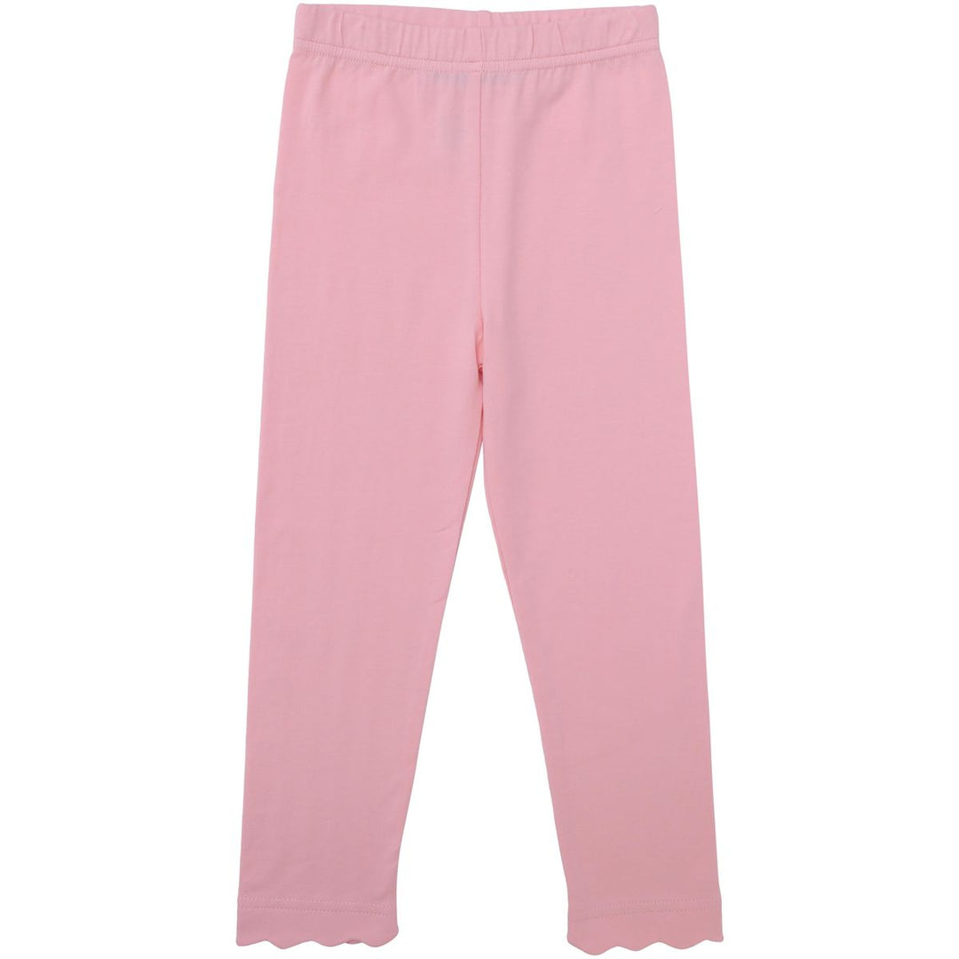 Scalloped Leggings- Light Pink
