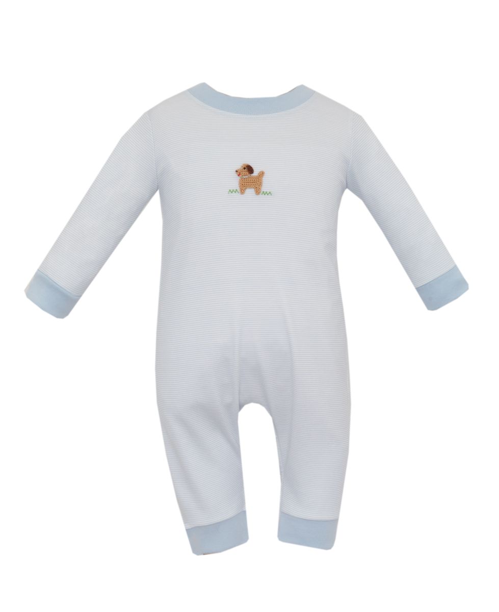 Long Knit Romper- Crochet Puppy