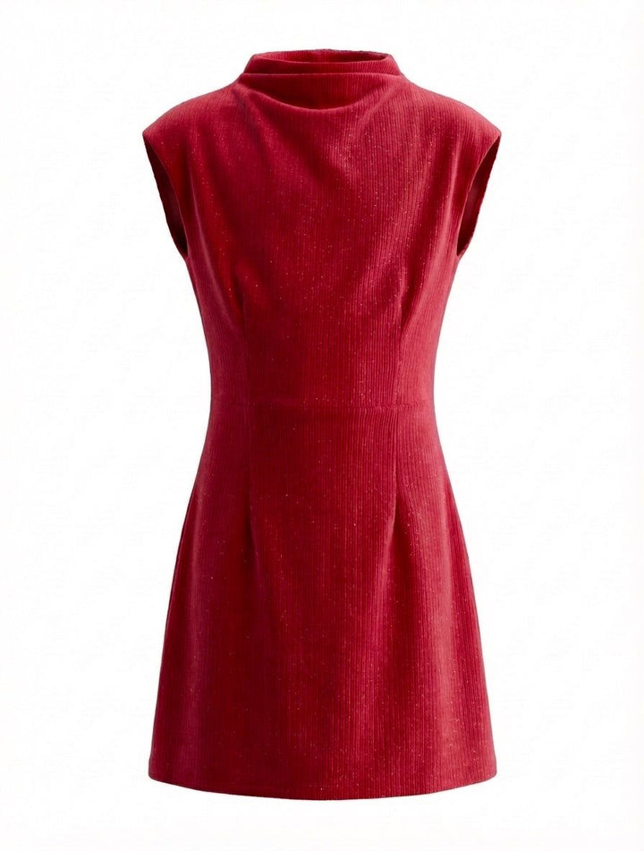 Jenny Dress- Red Velour