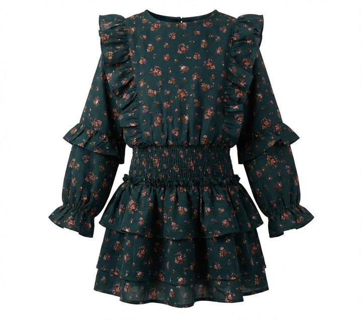 Charlie Dress- Evergreen Vintage Floral